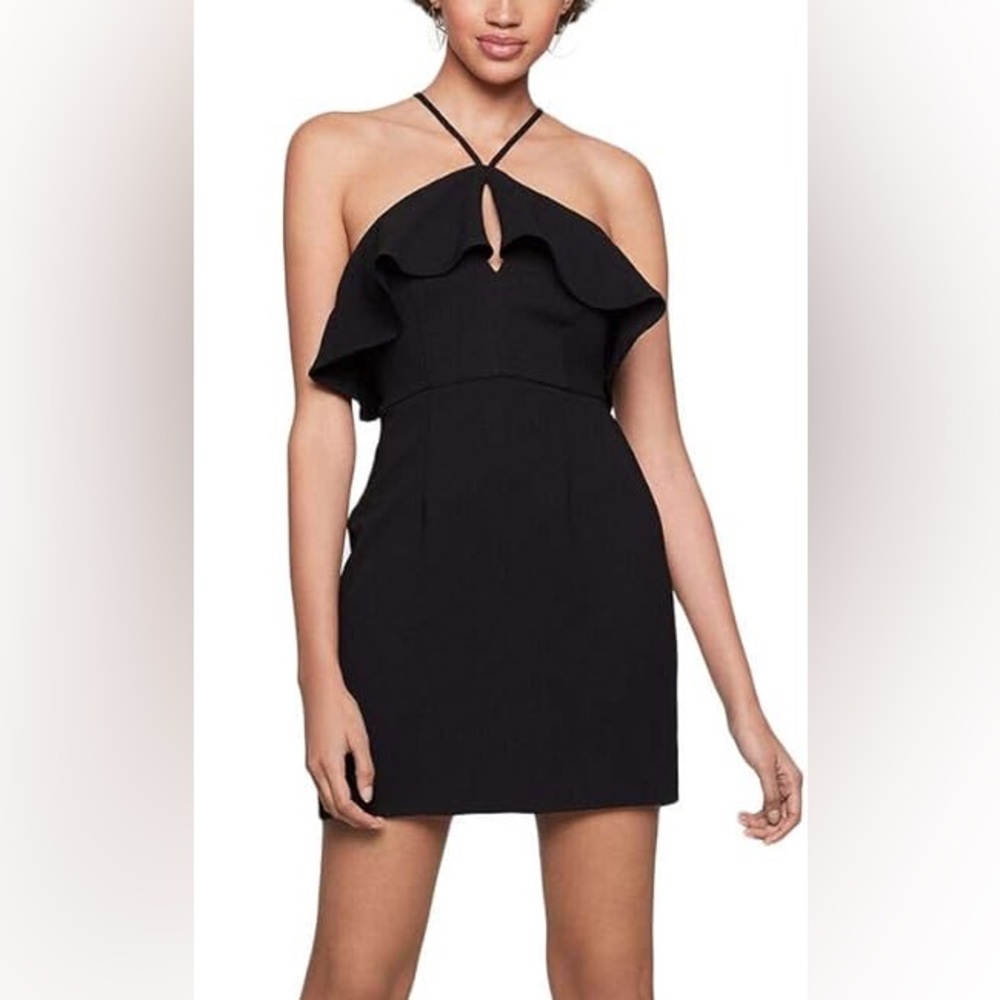 BCBGeneration Women's Asymmetric Ruffle Halter Dress